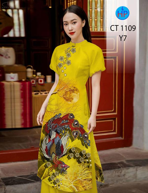 Vải Áo Dài Chim Công AD CT1109 7